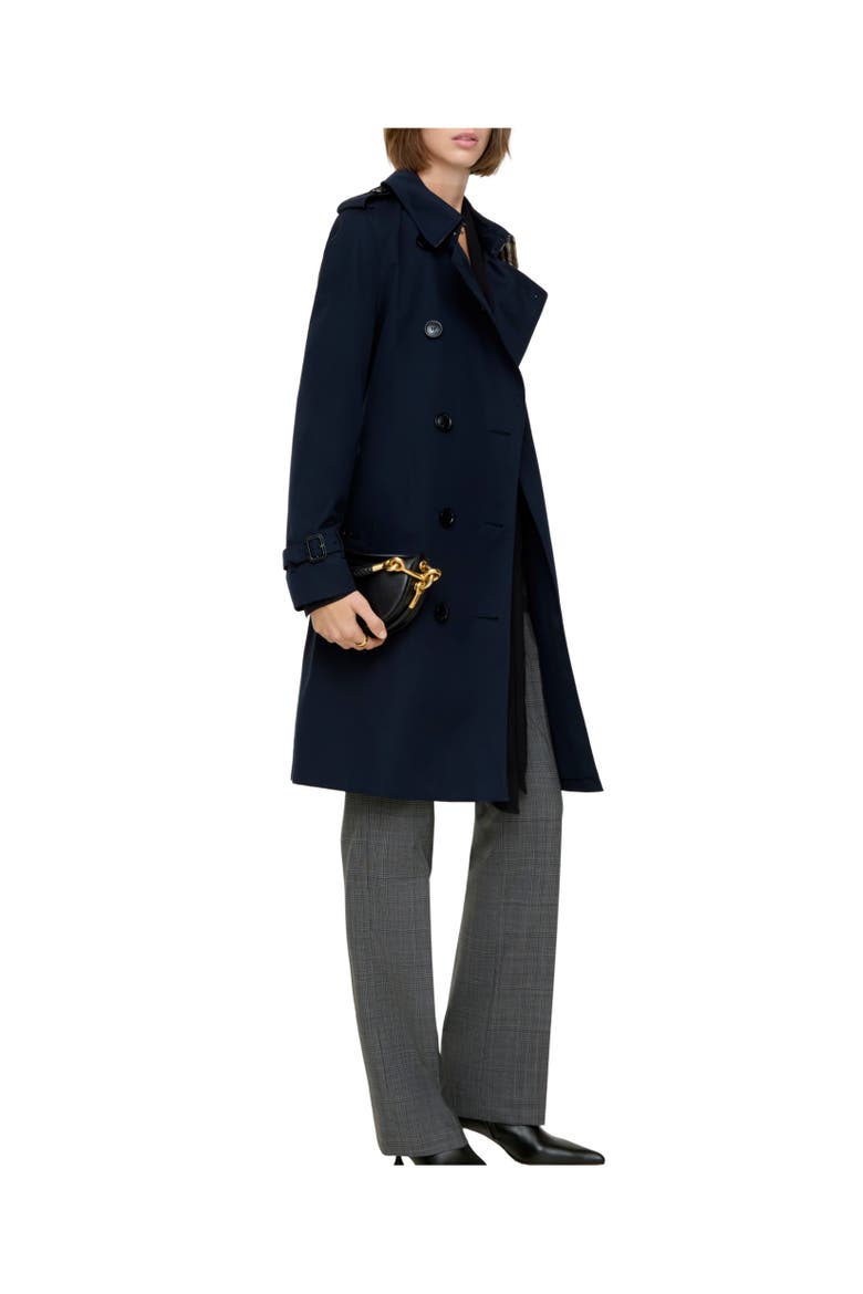 Mid-length Kensington Heritage Trench Coat, Alternate, color, Coal blue