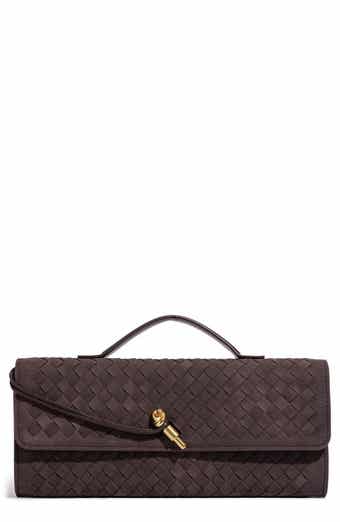 Adornia Woven Faux Leather Baguette Bag