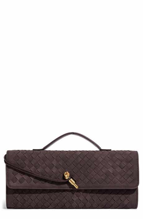 Adornia Woven Faux Leather Baguette Bag