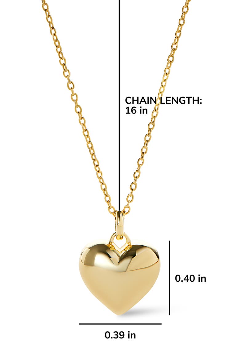 Small Lev Heart Pendant Necklace, Alternate, color, GOLD