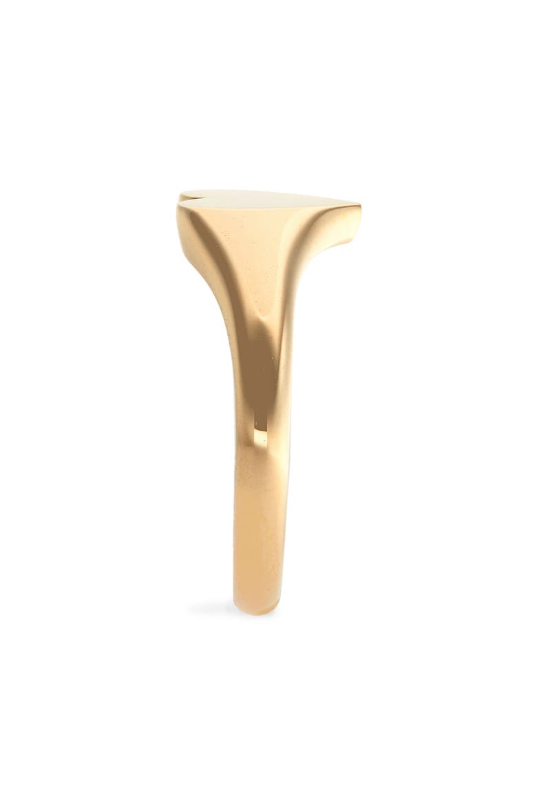 Gold Heart Pinky Ring, Alternate, color, YELLOW GOLD