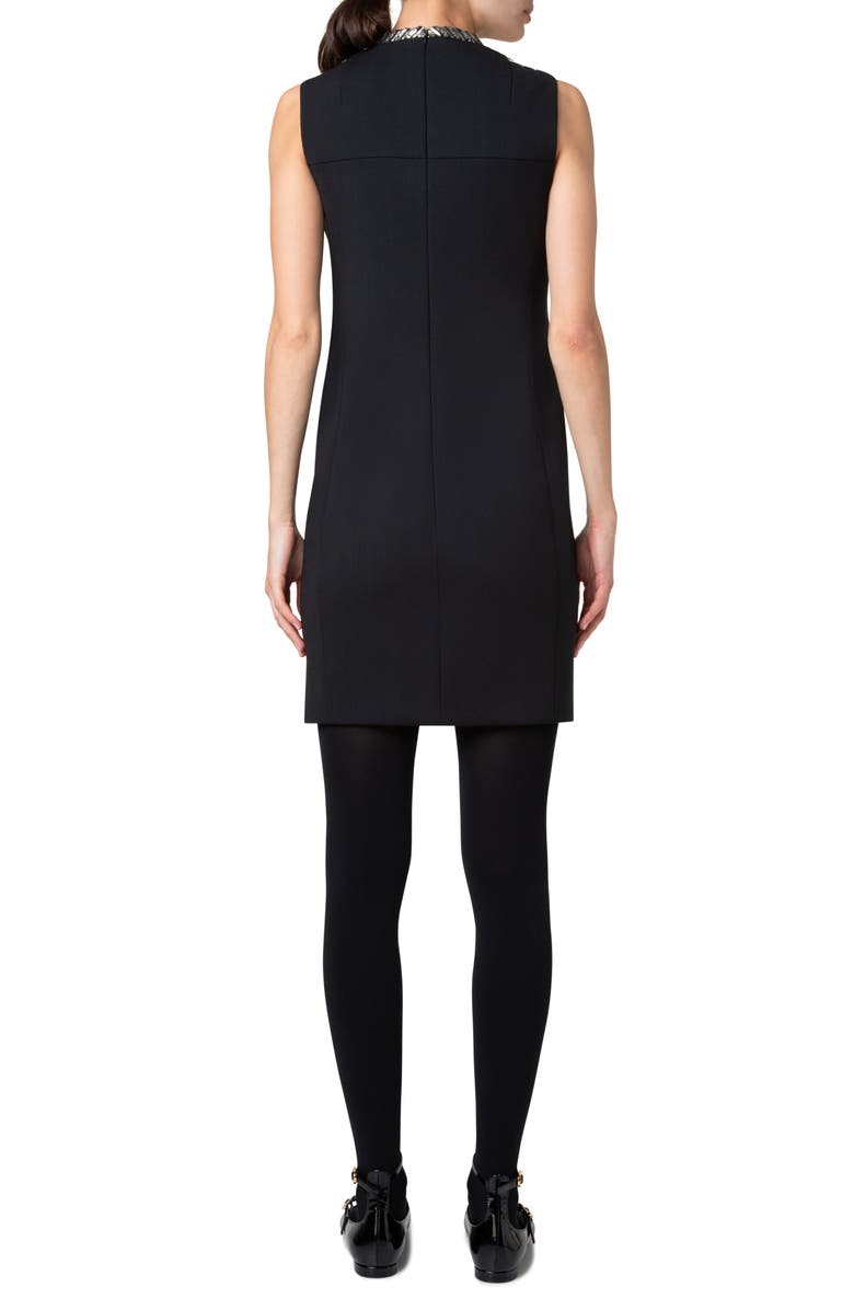 Akris punto Metallic Laminated Corduroy Dress, Alternate, color, Gold-Black