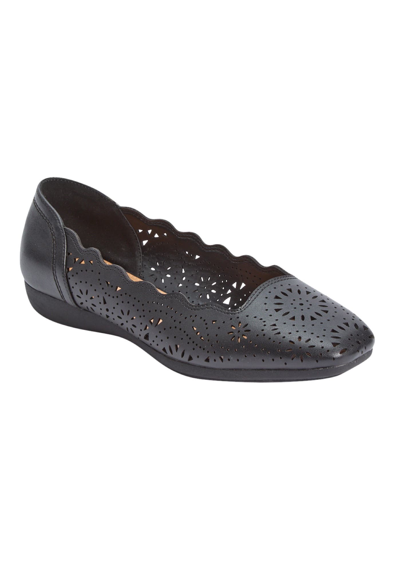 The Laurell Slip On Flat, Main, color, BLACK