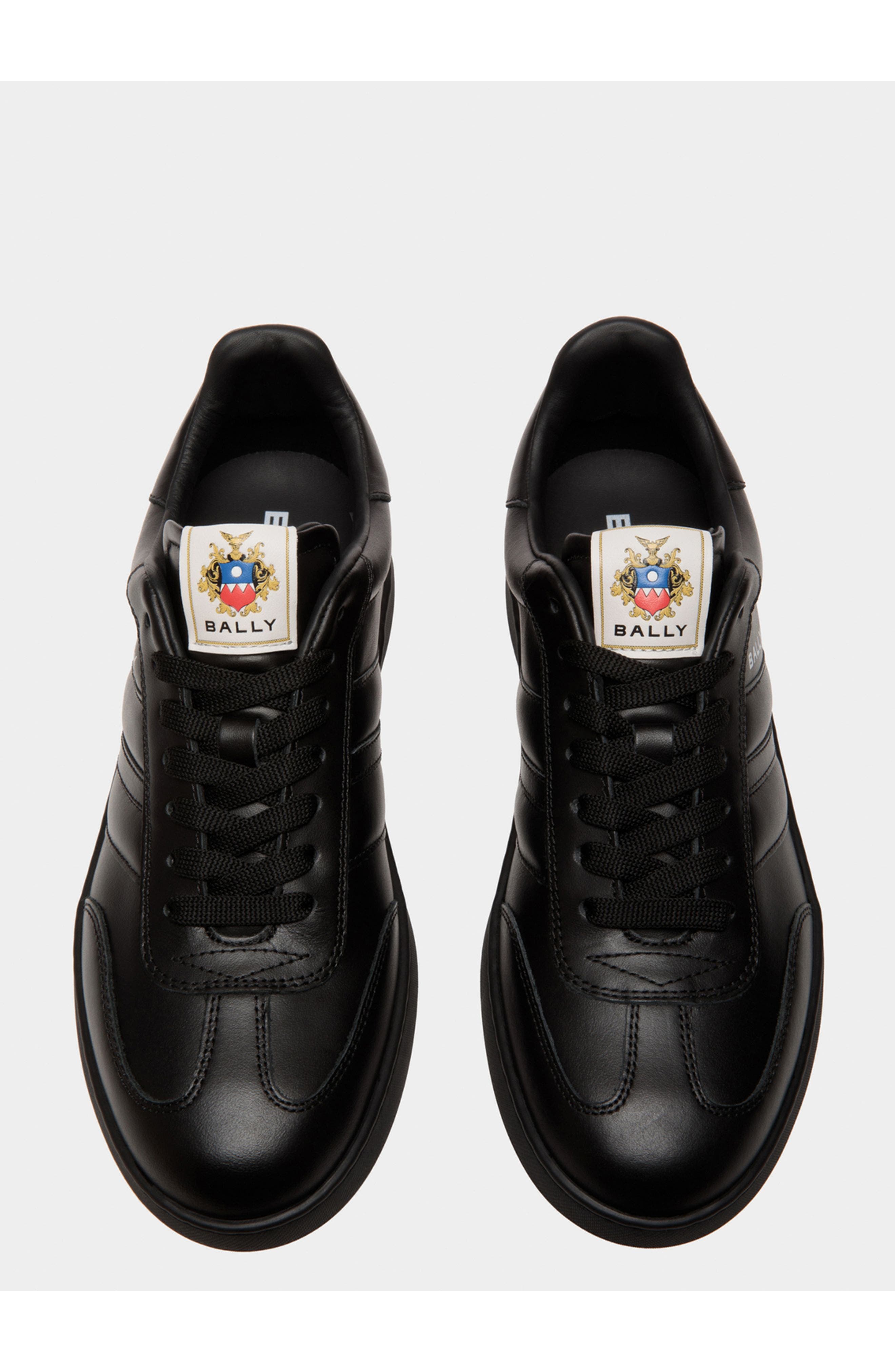 Bally Retro Crest Sneaker, Alternate, color, Black