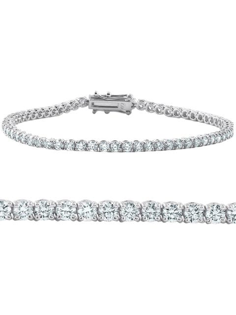 4 Carat TW Round Cut Diamond Tennis Bracelet 14k Gold Lab Grown