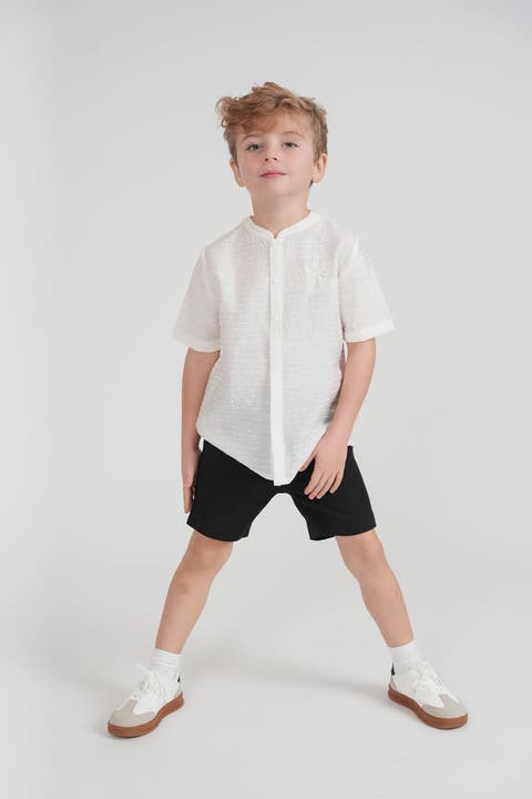 Boys Textured Woven Shirt