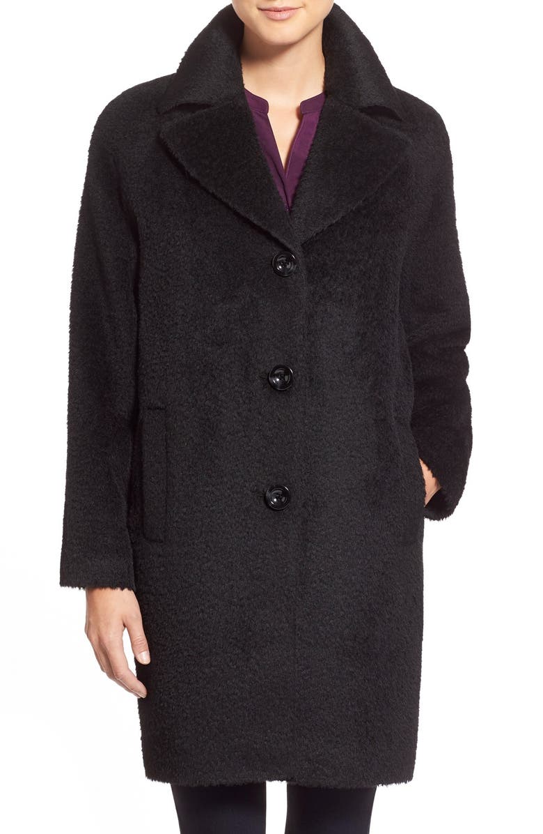Kristen Blake Wool & Alpaca Blend Notch Collar Coat, Main, color,