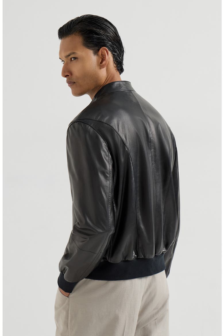 Nappa leather jacket, Alternate, color, Black