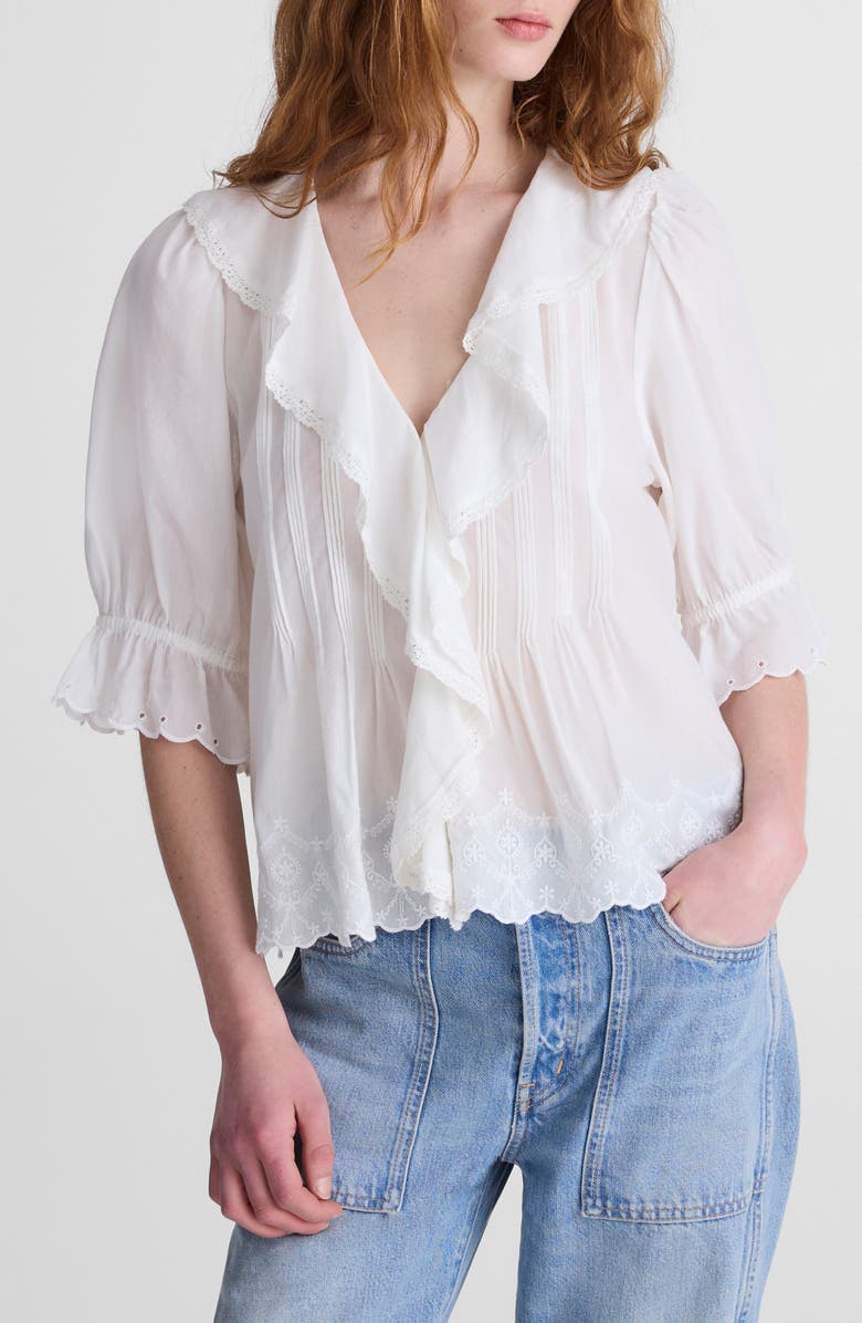 Madewell The Blaire Top, Main, color, White