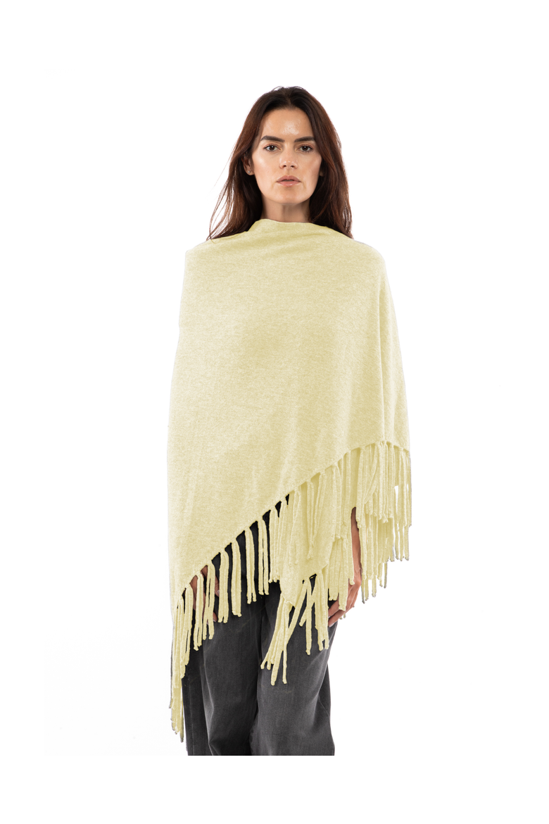 Pure Cashmere Fringe Wrap, Main, color, Butter Yellow
