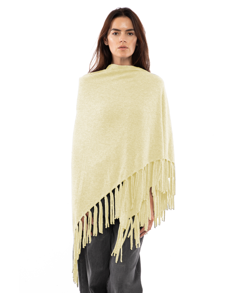 Pure Cashmere Fringe Wrap