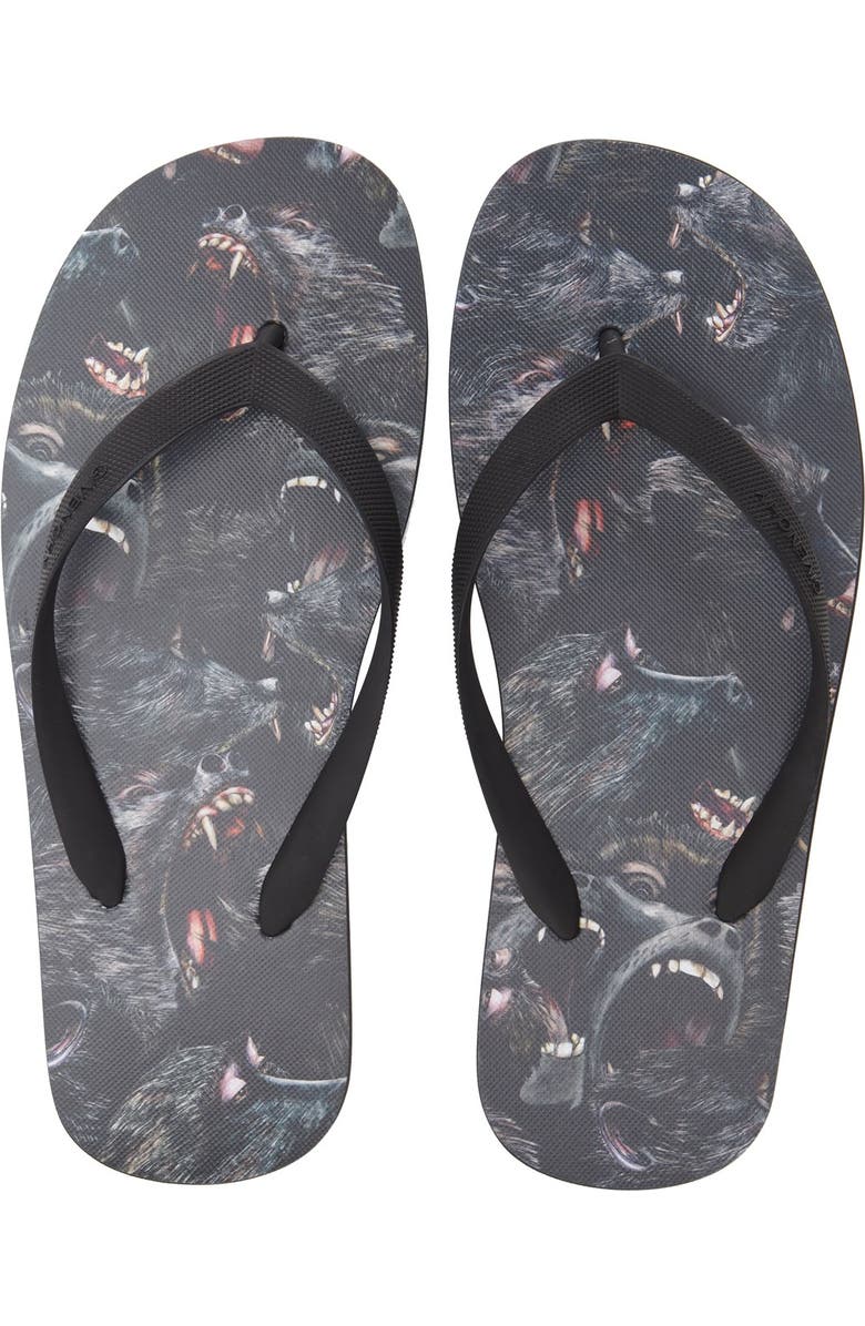 Givenchy Monkey Print Flip Flop, Alternate, color,