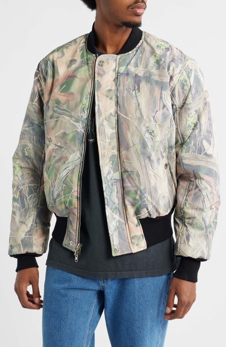 MARKET Handyman Reversible Bomber Jacket, Alternate, color, Pirate Black / Wood Camo