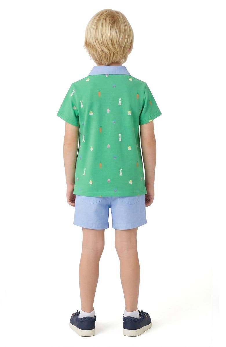 Andy & Evan Kids' Polo Shirt & Shorts Set, Alternate, color, Green Easter