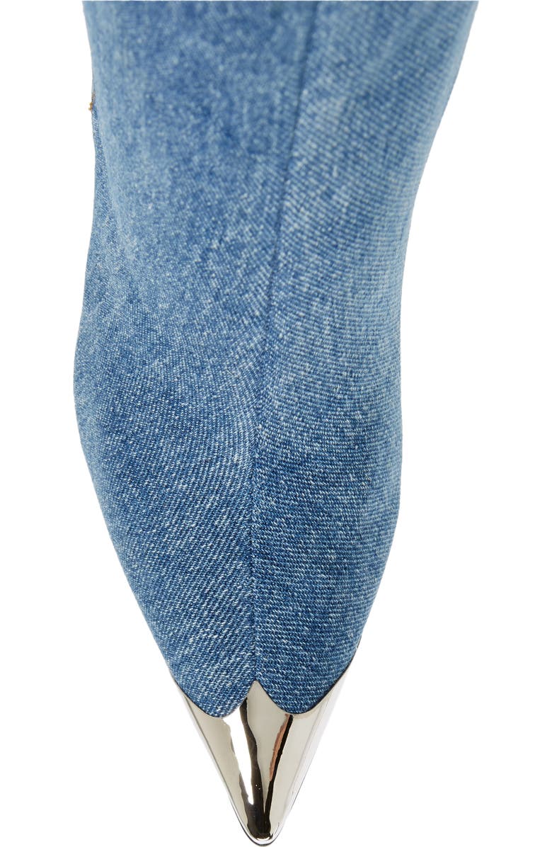 Jeffrey Campbell By Golly Knee High Denim Western Boot, Alternate, color,