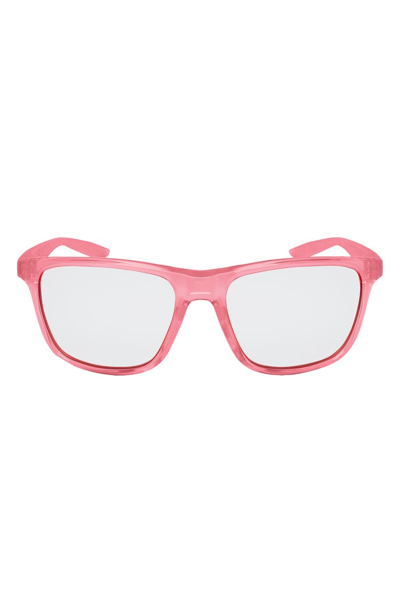 Nike Flip Ascent 53mm Square Blue Light Blocking Glasses, Main, color, Sunset Pulse/ Blue Light