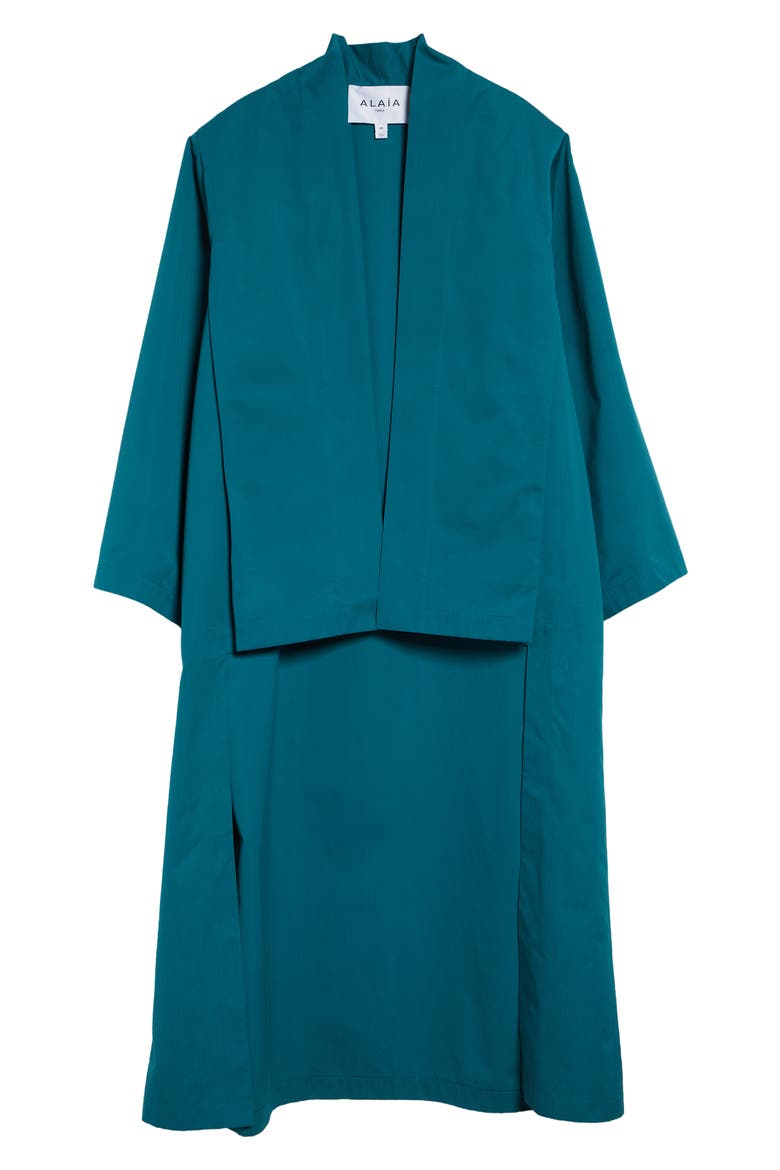 Cotton Poplin Drop Tail Coat, Main, color, EMERAUDE
