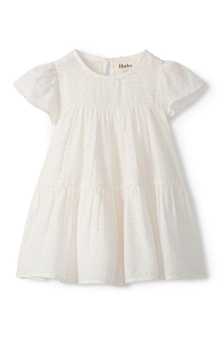 Kids' Swiss Dot Cotton Dress, Main, color, NATURAL