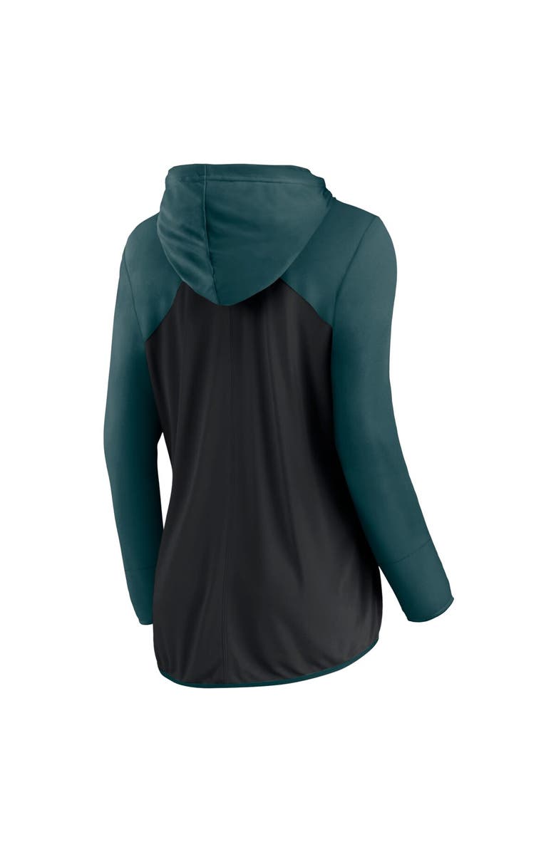 FANATICS Women's Fanatics Black/Midnight Green Philadelphia Eagles Script Full-Zip Hoodie, Alternate, color, 