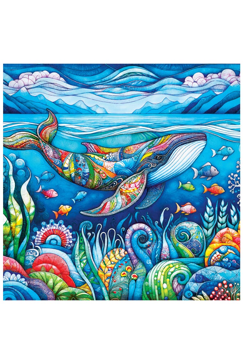 The Happy Whale 300 Piece Jigsaw Puzzle, Alternate, color, Multicolor