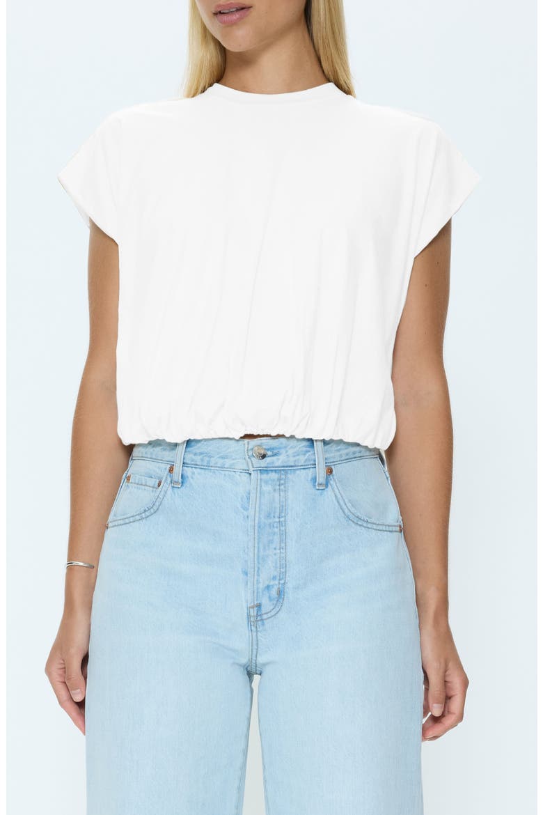 Millie Bubble Hem Top, Main, color, LE BLANC