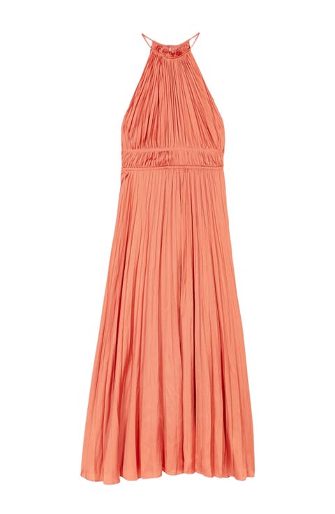 Pleated maxi dress