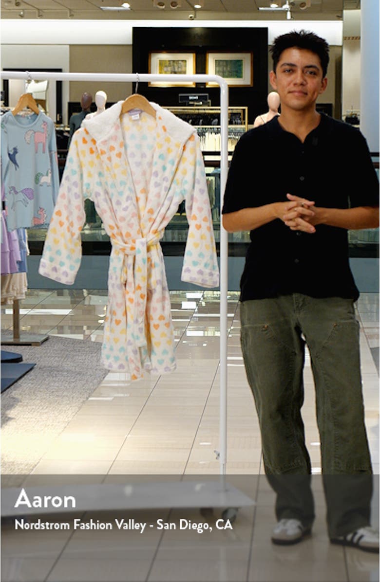 Kids' Print Fleece Hooded Robe, sales video thumbnail