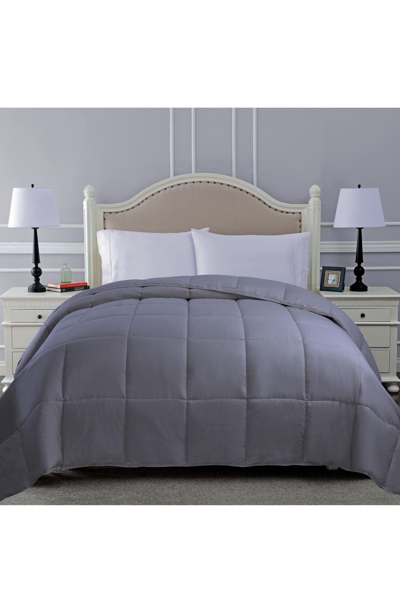 Superior Classic All-Season Reversible Down Alternative Comforter, Alternate, color, Silver
