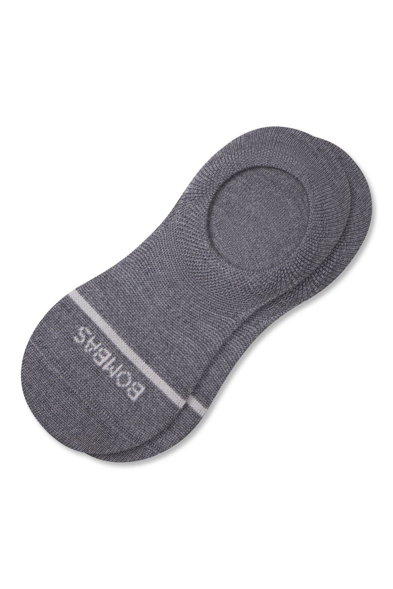 Heathered Merino Wool Blend No-Show Socks, Alternate, color, STORM GREY HEATHER