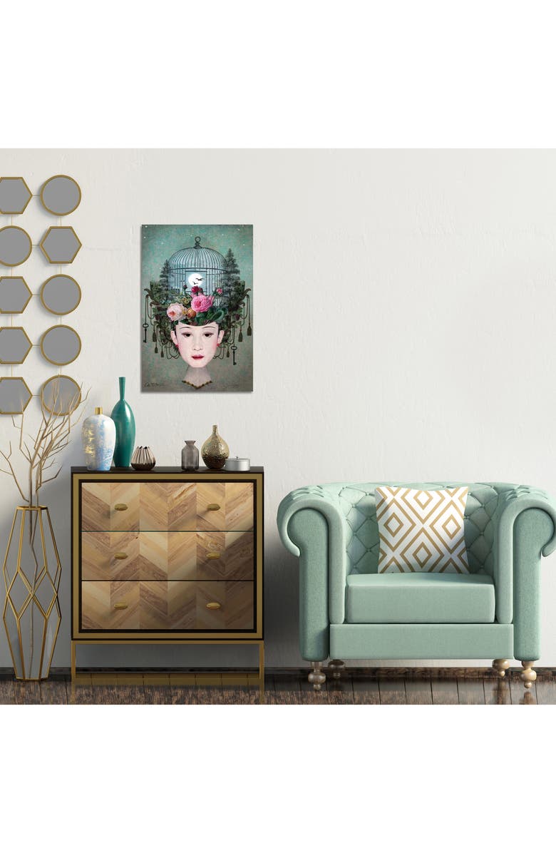 iCanvas Moonlight Garden Art Print by Catrin Welz-Stein, 26"x18", Alternate, color,