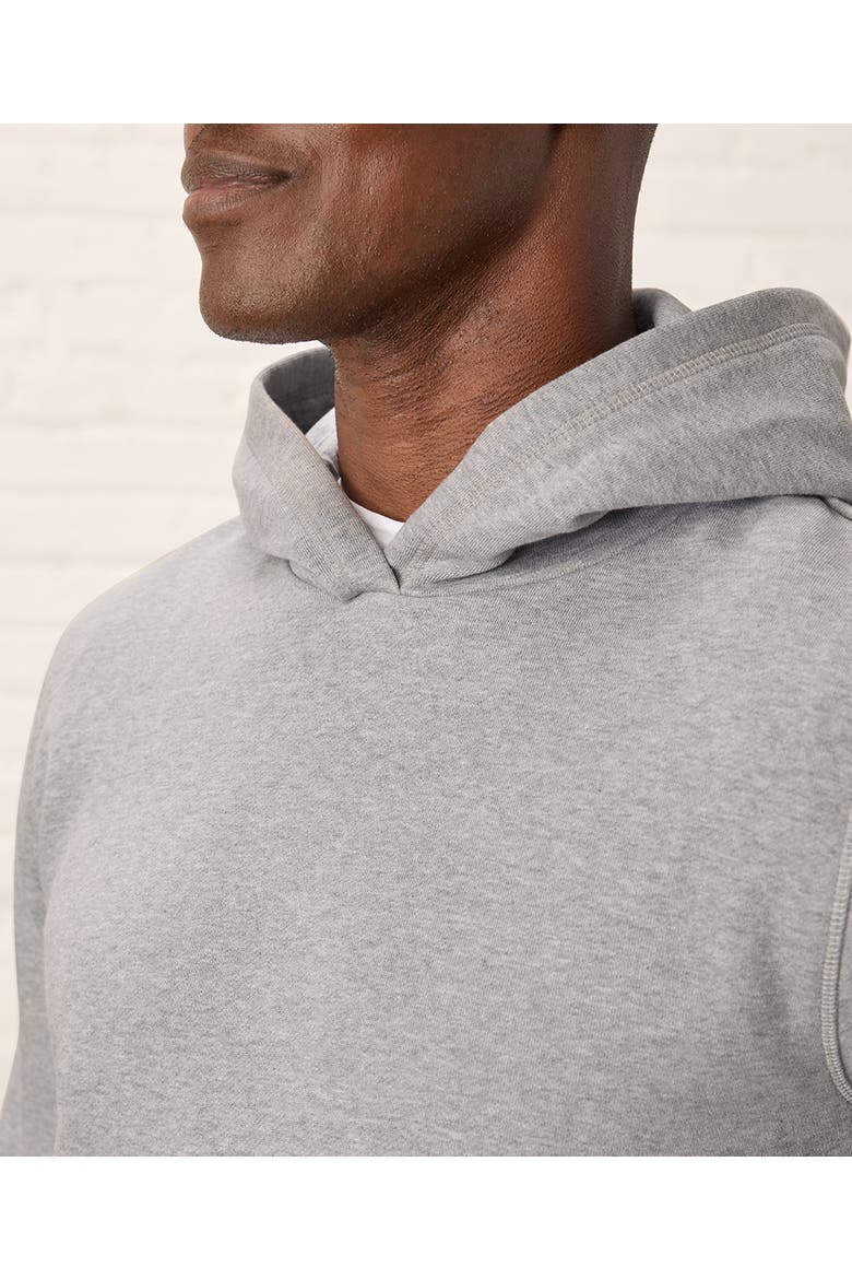 Organic Cotton Cloud Brushed Fleece Pullover Hoodie, Alternate, color, Heather Grey