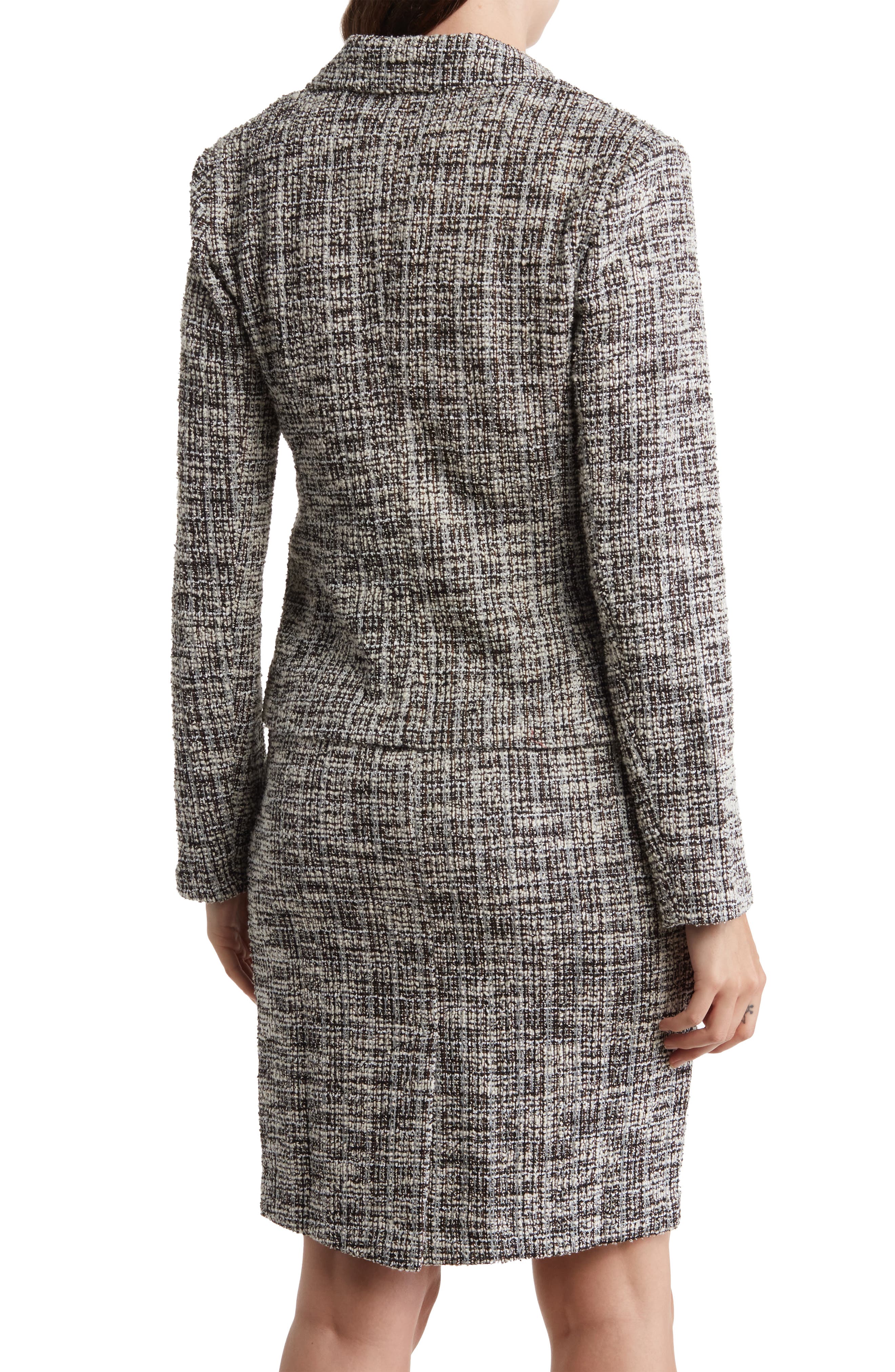 Boucle Knit One Button Blazer - image 2