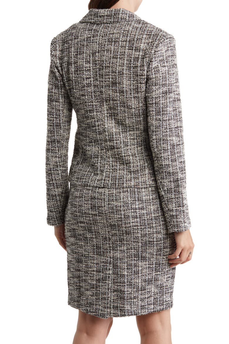 Bouclé Knit One Button Blazer, Alternate, color, BLACK MULTI