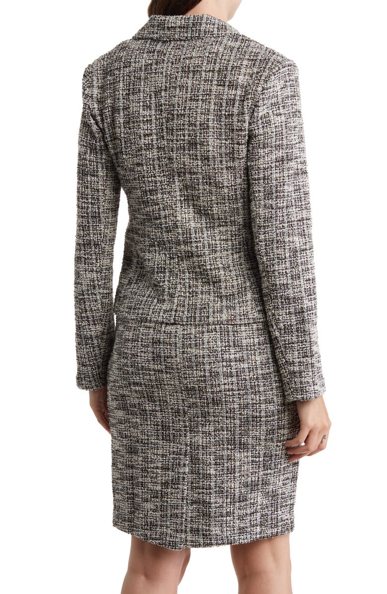 Amanda & Chelsea Bouclé Knit One Button Blazer, Alternate, color, Black Multi