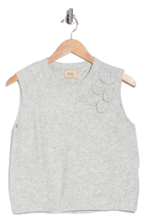 Rosette Sleeveless Sweater