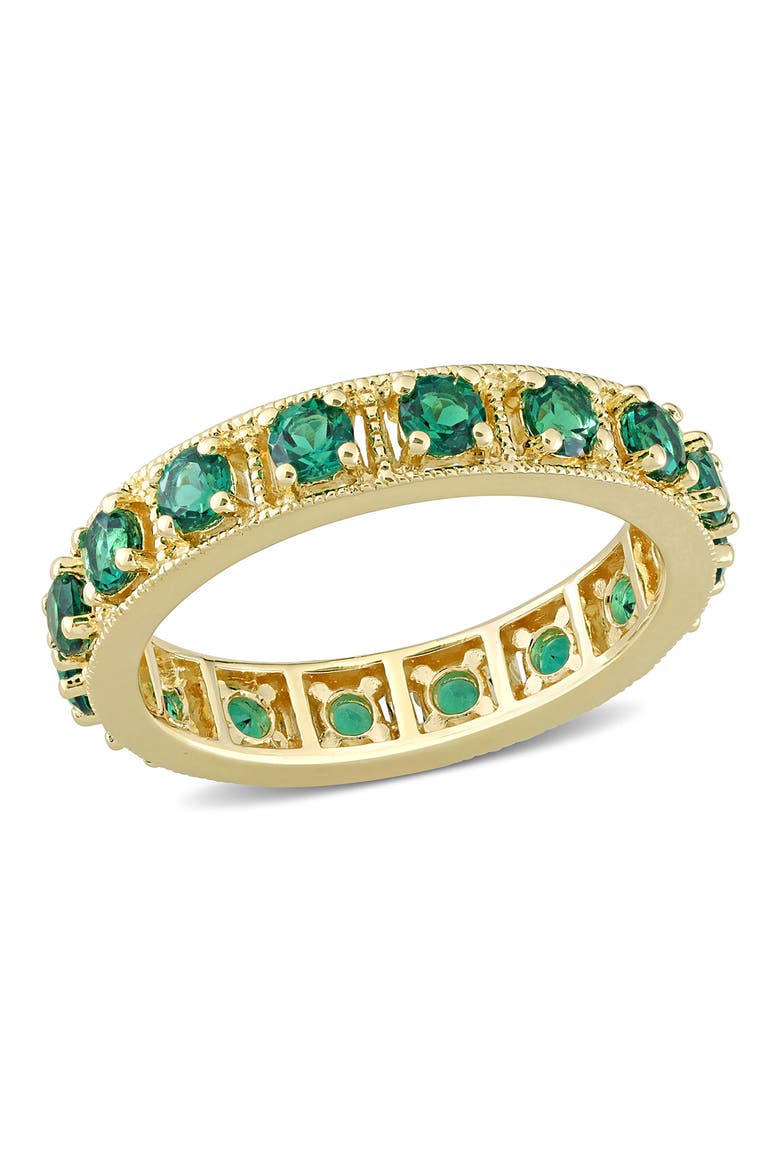 Lab Created Emerald Eternity Ring, Main, color, GREEN