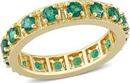 DELMAR Lab Created Emerald Eternity Ring