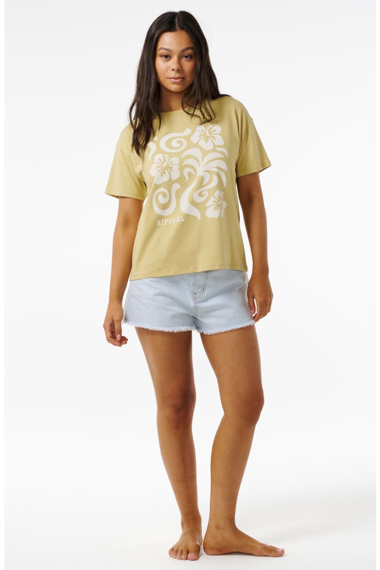Tropical Organic Cotton Graphic T-Shirt, Alternate, color, LIGHT OLIVE