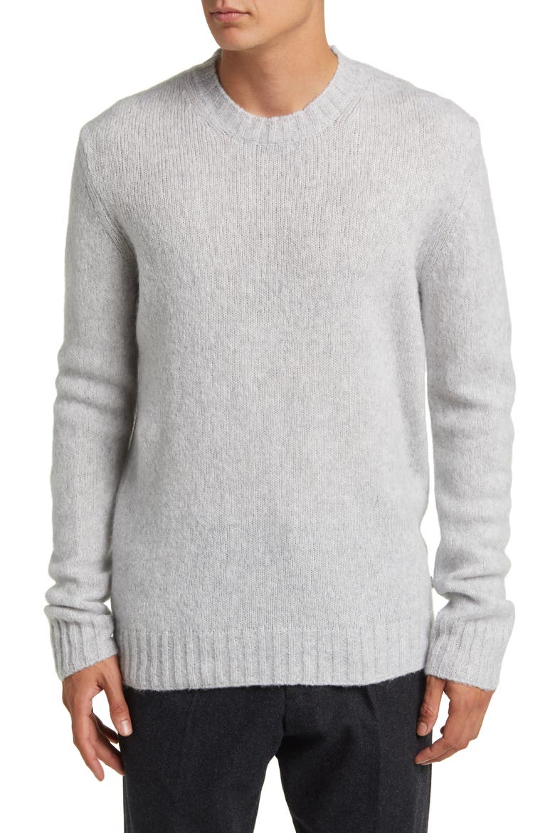 Lee 6598 Wool Blend Crewneck Sweater, Main, color, LIGHT GREY MELANGE
