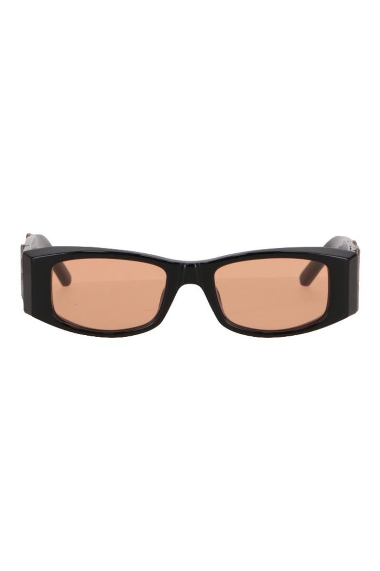 PA01 Rectangle Sunglasses, Main, color, BLACK ORANGE