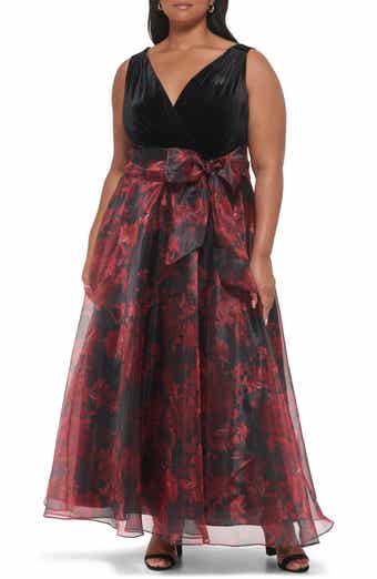 Eliza J Sleeveless Surplice Bodice Gown