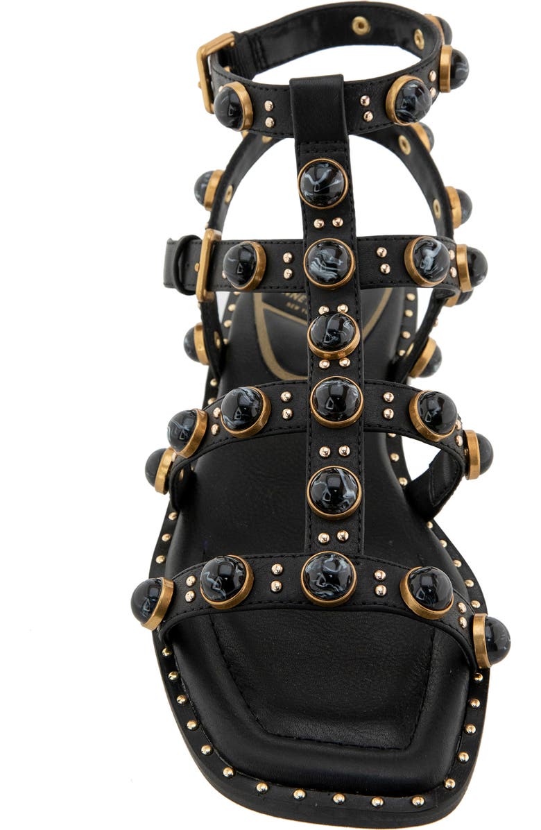 Kenneth Cole Ruby Stones Ankle Strap Sandal, Alternate, color, Black