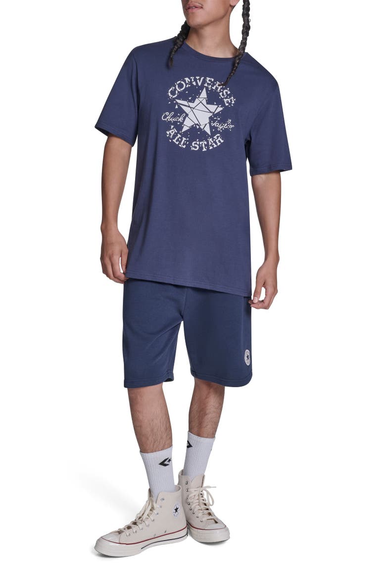 Broken Glass T-Shirt, Alternate, color, CONVERSE NAVY