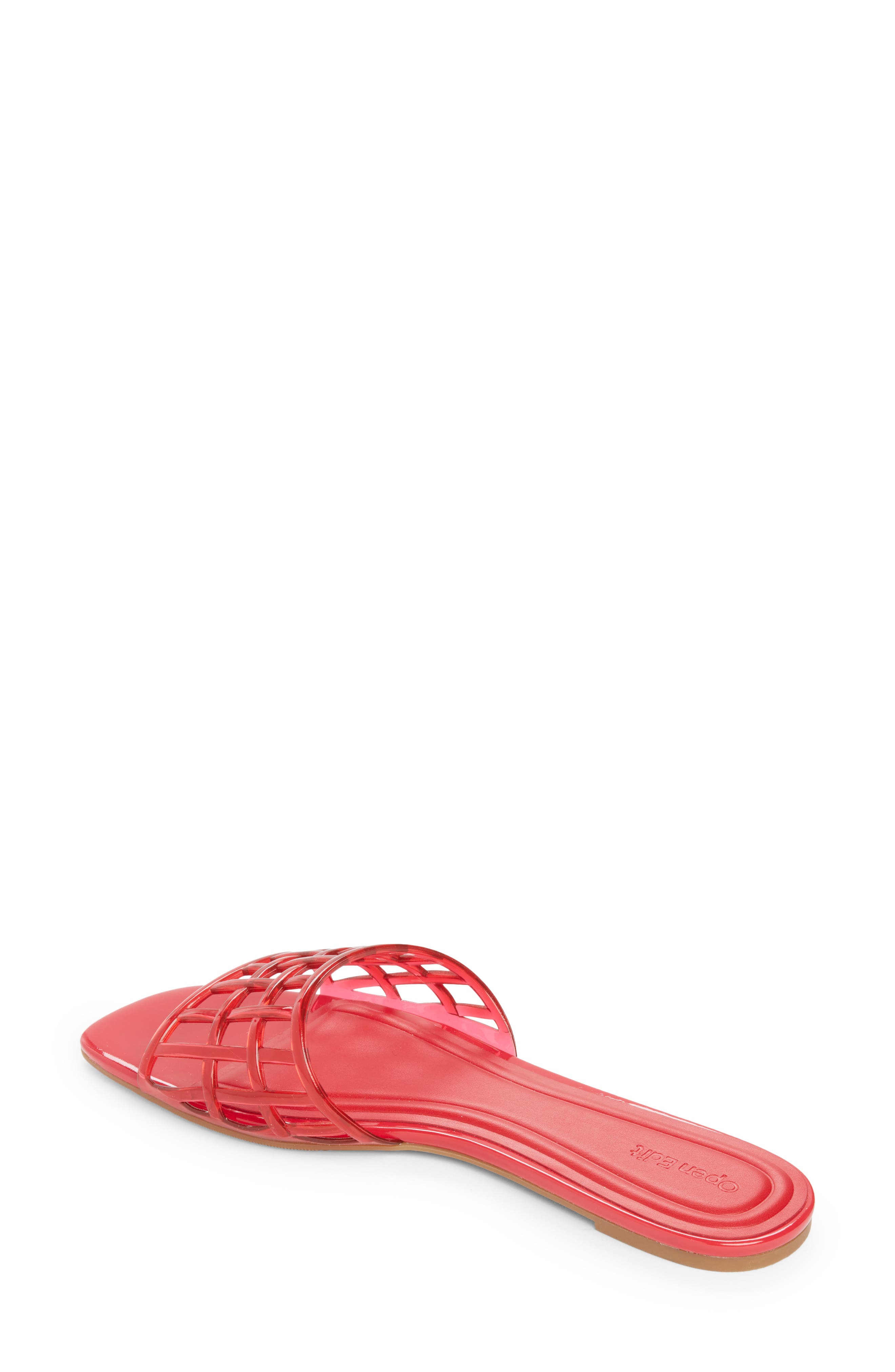 Solis Jelly Slide Sandal, Alternate, color, RED TOMATO