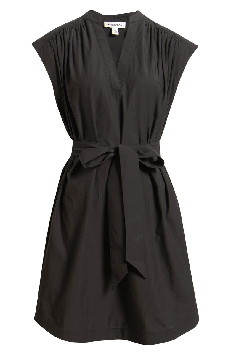 Nordstrom Sleeveless Belted Minidress, Alternate, color, Black