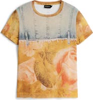 Desigual Patchwork Pattern T-Shirt
