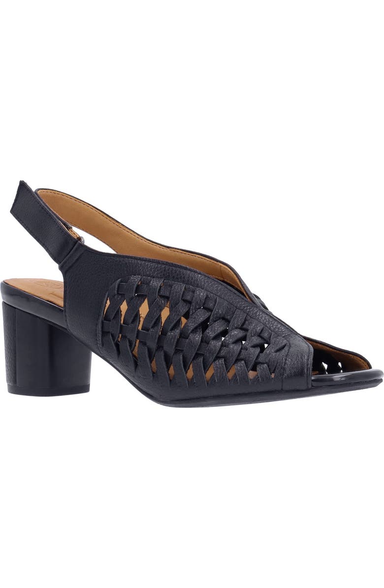 L'Amour des Pieds Myrina Basket Weave Slingback Peep Toe Sandal, Main, color,