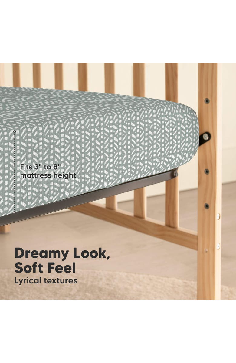 KeaBabies 2-Pack Lyra Muslin Crib Sheets, Alternate, color, Nordic