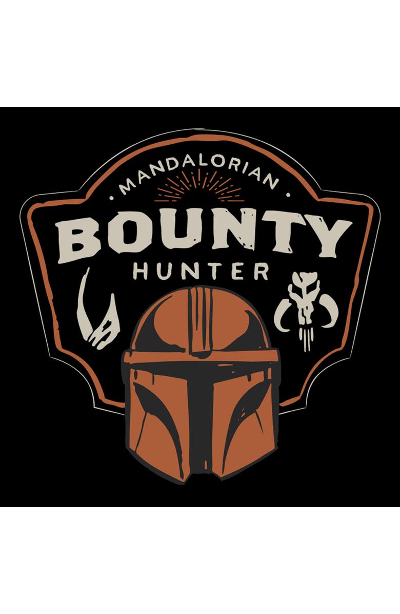 Star Wars: The Mandalorian and Grogu Men's Star Wars The Mandalorian and Grogu Bounty Hunter Logo  Graphic T-Shirt, Alternate, color, Black