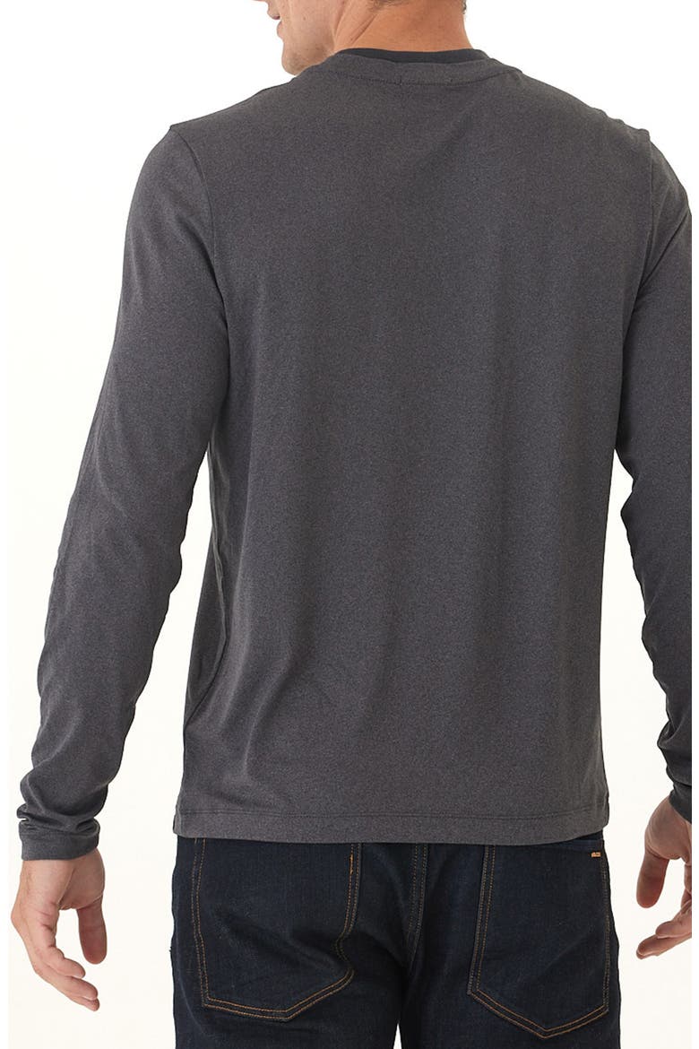 Parker Heather Luxe Long Sleeve T-Shirt, Alternate, color, HEATHER CHARCOAL